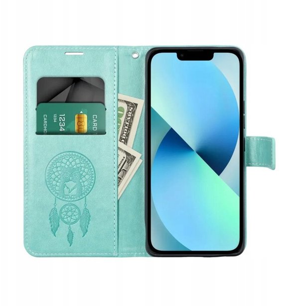 Θήκη MEZZO Book για SAMSUNG S25 FE ονειροπαγίδα πράσινο
