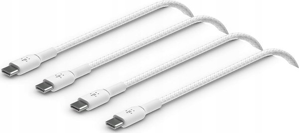 Καλώδιο USB Belkin 1x2 Belkin πλεκτό καλώδιο PVC 2m USB-C/USB-C λευκό. CAB004bt2MWH2PK