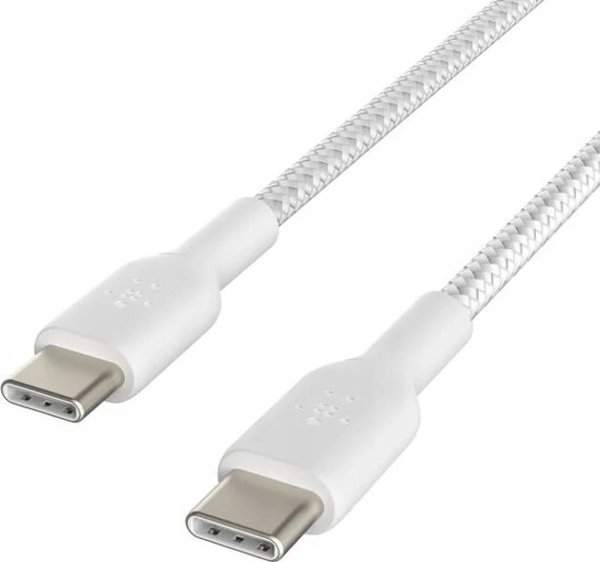 Καλώδιο USB Belkin 1x2 Belkin πλεκτό καλώδιο PVC 2m USB-C/USB-C λευκό. CAB004bt2MWH2PK