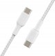 Καλώδιο USB Belkin 1x2 Belkin πλεκτό καλώδιο PVC 2m USB-C/USB-C λευκό. CAB004bt2MWH2PK