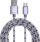 Καλώδιο USB Garbot USB-A σε Micro-USB, 1m, Πλεκτό, Γκρι