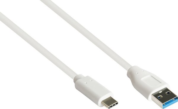 Καλώδιο USB Alcasa USB-A - USB-C 0.5 m Λευκό (2831-AC005W)