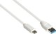 Καλώδιο USB Alcasa USB-A - USB-C 0.5 m Λευκό (2831-AC005W)