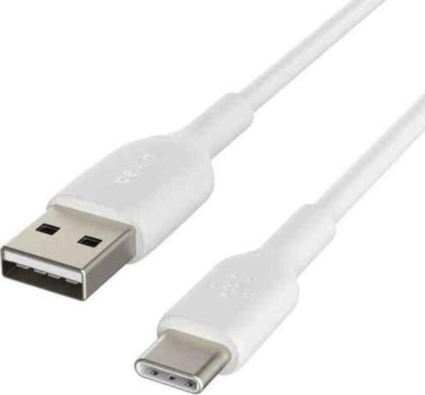 Belkin Boost↑Charge Καλώδιο USB-A σε USB-C 1m, Λευκό, για Φόρτιση και Συγχρονισμό Δεδομένων (CAB001bt1MWH)