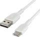 Belkin Boost↑Charge Καλώδιο USB-A σε USB-C 1m, Λευκό, για Φόρτιση και Συγχρονισμό Δεδομένων (CAB001bt1MWH)