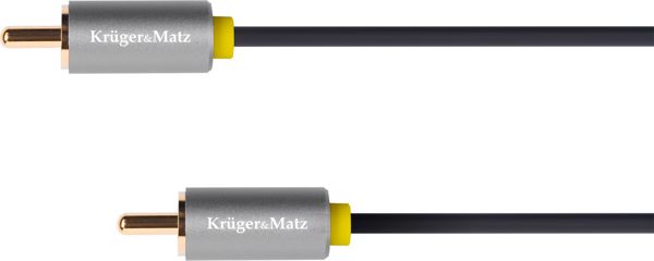 Καλώδιο Ήχου Kruger&Matz RCA σε RCA 1.8m Γκρι - KM1202