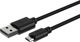 Καλώδιο USB Ansmann USB-A - microUSB 1 m Μαύρο (1700-0129)