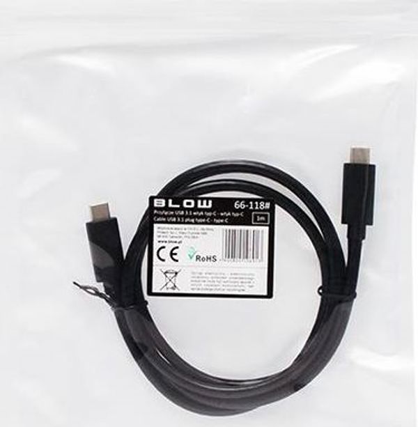 Καλώδιο USB Blow USB-C - USB-C 1 m Μαύρο (66-118#)