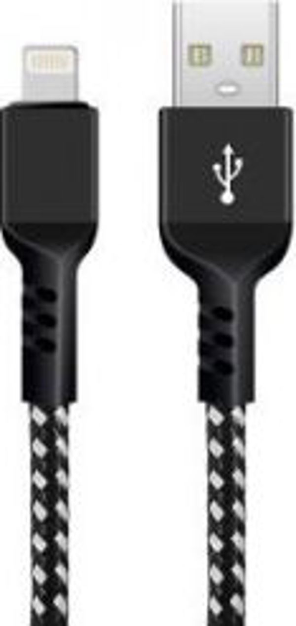 Καλώδιο Maclean MCE472 USB-A σε Lightning 1m για Φόρτιση & Μεταφορά Δεδομένων, Fast Charge 2.4A, Nylon, Μαύρο