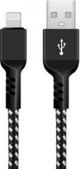 Καλώδιο Maclean MCE472 USB-A σε Lightning 1m για Φόρτιση & Μεταφορά Δεδομένων, Fast Charge 2.4A, Nylon, Μαύρο
