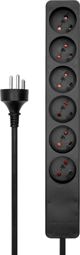 Καλώδιο Τροφοδοσίας MicroConnect Danish Power Strip 6-απλών