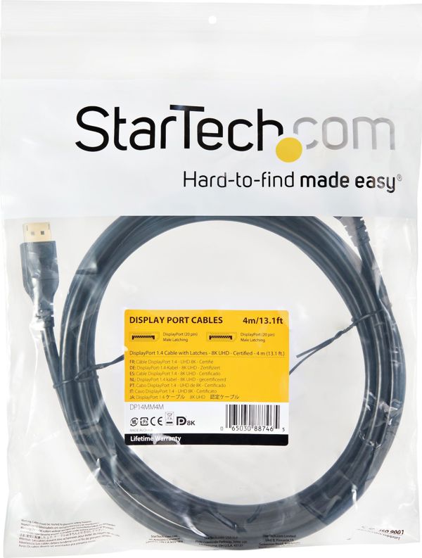Καλώδιο StarTech DisplayPort 1.4, 8K, 60Hz, 4m, Μαύρο (DP14MM4M)