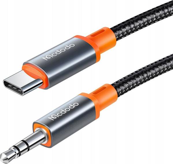 Καλώδιο USB Mcdodo USB-C - mini Jack 3.5 mm 1 m Μαύρο (CA-0820)