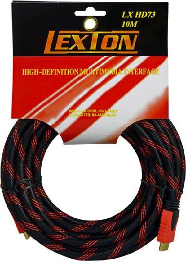 Kabel LTC HDMI - HDMI 10m czerwony (LXHD73)