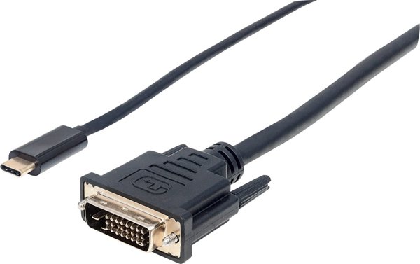 Καλώδιο USB Manhattan USB-C - DVI-D 2 m Μαύρο (152457)