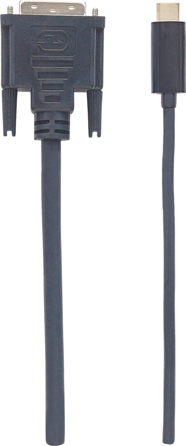 Καλώδιο USB Manhattan USB-C - DVI-D 2 m Μαύρο (152457)