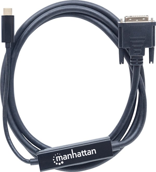Καλώδιο USB Manhattan USB-C - DVI-D 2 m Μαύρο (152457)