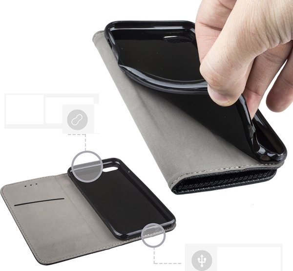 Θήκη Kabura Smart Case βιβλίο για SAMSUNG M52 μαύρο