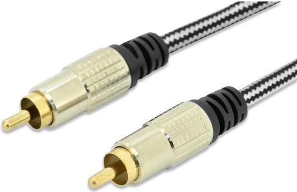 Καλώδιο Ednet RCA (Cinch) - RCA (Cinch) 2.5m χρυσό (84596)
