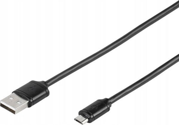 Καλώδιο USB Vivanco Vivanco καλώδιο microUSB - USB 1m, μαύρο (35815)