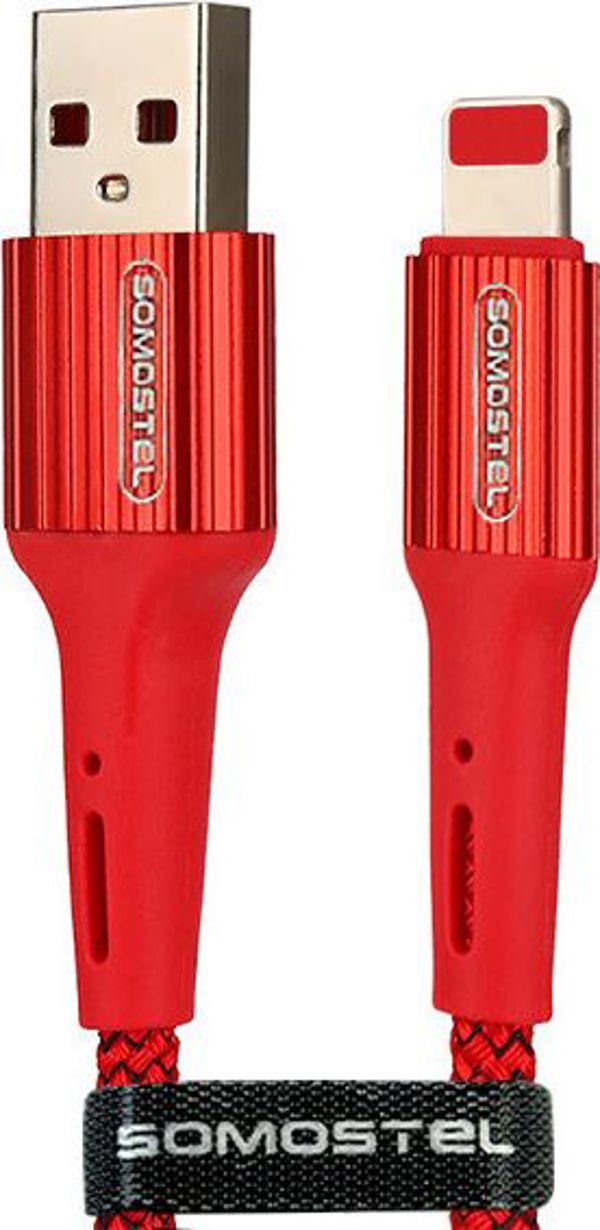 Καλώδιο USB Somostel USB-A - Lightning 1 m Κόκκινο (25927)