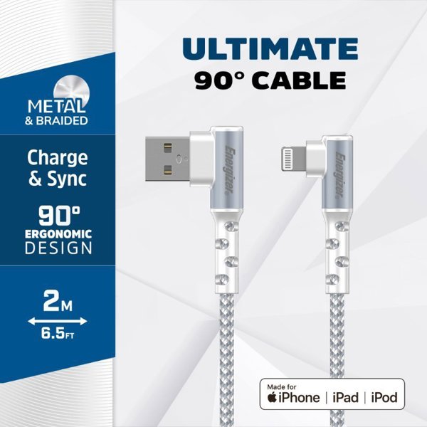 Καλώδιο USB Energizer USB-A - Lightning 2 m Λευκό (C710LKWH)