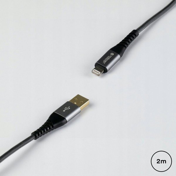 MyScreen Protector Καλώδιο Φόρτισης USB-A σε Lightning, Kevlar, 1.2m, Μαύρο