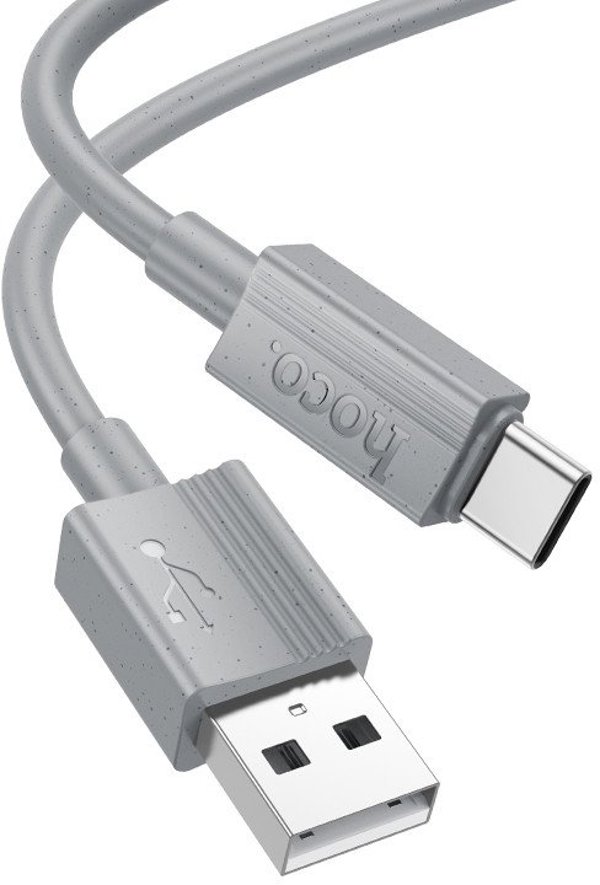 Kabel USB A do USB C Hoco 3A 1 m X107 szary