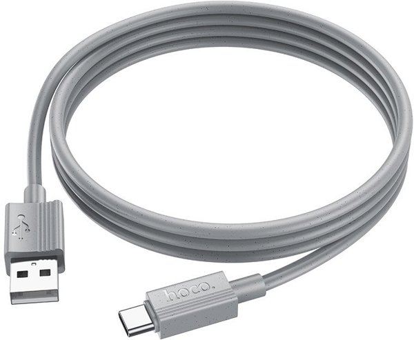 Kabel USB A do USB C Hoco 3A 1 m X107 szary