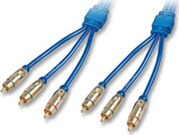 Lindy Καλώδιο RCA 3x - 3x 10m Μπλε (37534)