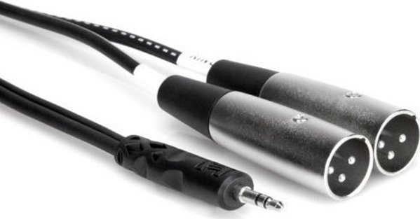 Καλώδιο Hosa CYX-402M Jack 3.5mm σε 2x XLR Male, 2m, Ασημί