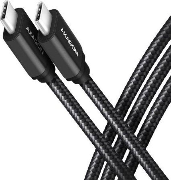 Καλώδιο USB Axagon BUCM3-CM30AB USB-C σε USB-C 3m, 5Gb/s, 3A, Nylon Πλεγμένο, Μαύρο