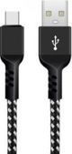 Καλώδιο USB Maclean MCE471 USB-A σε USB-C 1m, Υψηλής Αντοχής με Νάιλον Πλέξη, Fast Charge 2.4A, Μαύρο