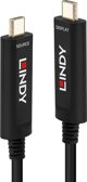 Καλώδιο USB Lindy Καλώδιο Lindy Οπτική Ίνα Υβριδικό USB-C 15m Μαύρο