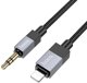 Καλώδιο AUX Jack 3,5 mm (αρσενικό) σε Lightning (αρσενικό) Hoco 1 m UPA32A μαύρο