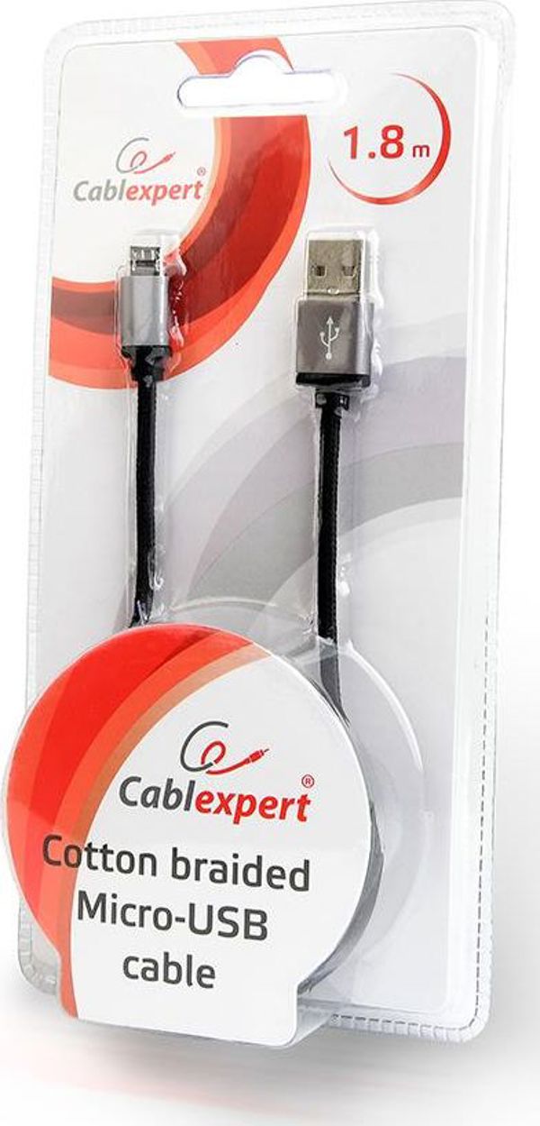 Καλώδιο USB Gembird USB-A - 1.8 m Μαύρο (CCB-mUSB2B-AMBM-6)