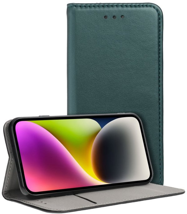 Θήκη SMART MAGNETO για HONOR 400 σκούρο πράσινο