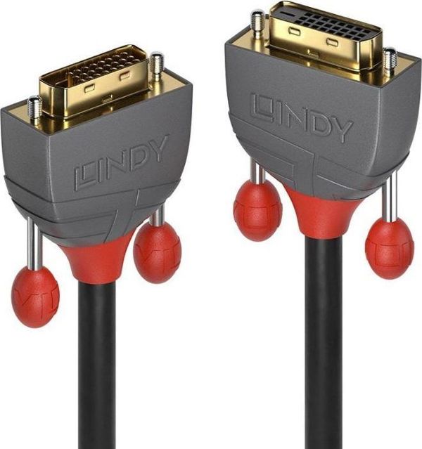 Καλώδιο Lindy DVI-D - DVI-D 2m γκρι (36232)