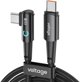 Voltage PowerAngle Καλώδιο USB-C σε USB-C Γωνιακό, 100W PD, 200cm, Μαύρο