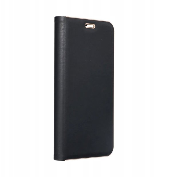 Θήκη LUNA Book Gold για XIAOMI Redmi Note 14 4G (GLOBAL - 164,84mm x 78,15mm x 8,16mm) μαύρο
