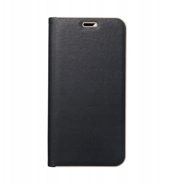 Θήκη LUNA Book Gold για XIAOMI Redmi Note 14 4G (GLOBAL - 164,84mm x 78,15mm x 8,16mm) μαύρο