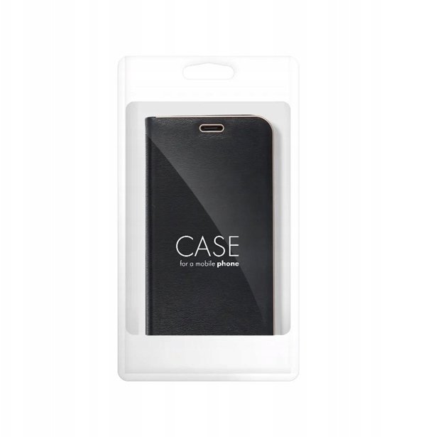 Θήκη LUNA Book Gold για XIAOMI Redmi Note 14 4G (GLOBAL - 164,84mm x 78,15mm x 8,16mm) μαύρο