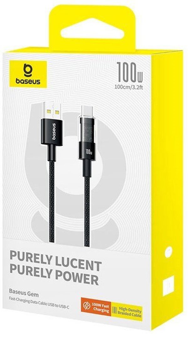 Kabel Baseus Gem USB-USB C 100W 1m (czarny)