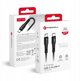 Forcell Καλώδιο USB-C σε USB-C F-Energy 60W 3A PD QC4.0, Σιλικόνης, 1m, Μαύρο