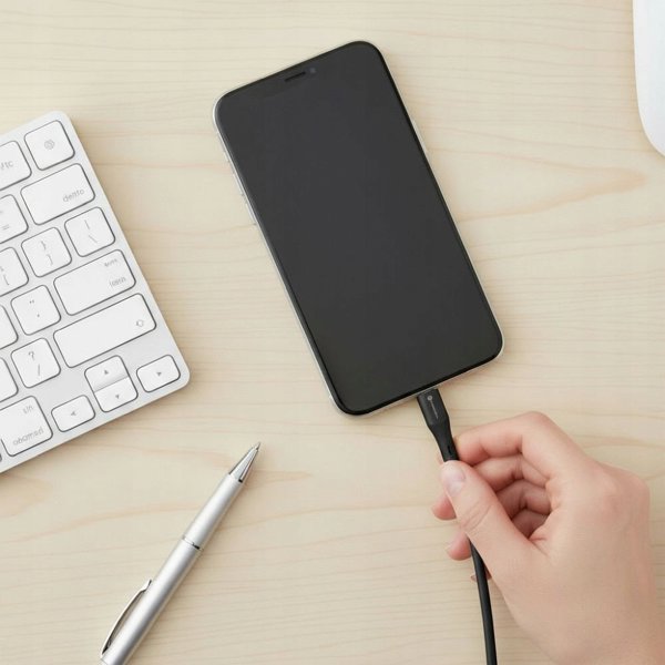 Forcell Καλώδιο USB-C σε USB-C F-Energy 60W 3A PD QC4.0, Σιλικόνης, 1m, Μαύρο