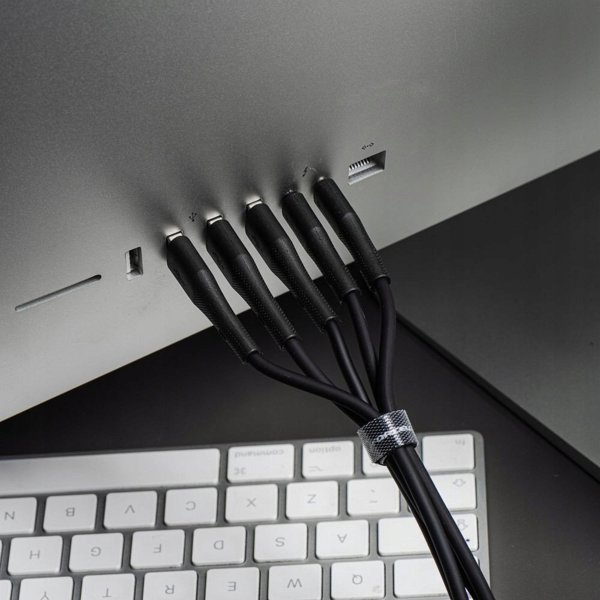 Forcell Καλώδιο USB-C σε USB-C F-Energy 60W 3A PD QC4.0, Σιλικόνης, 1m, Μαύρο