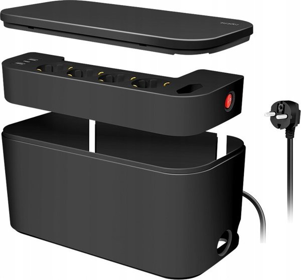 Καλώδιο τροφοδοσίας LogiLink LogiLink Kabelbox με 5-πρίζα USB/Schuko sch