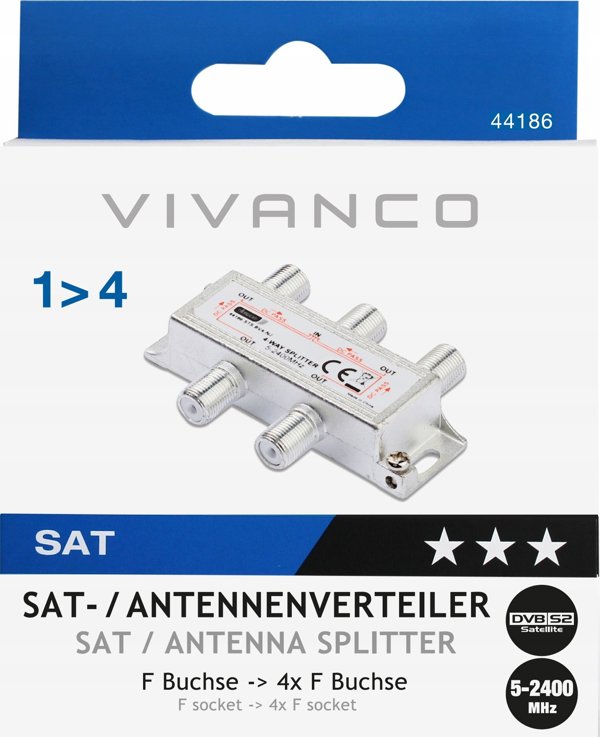 Διαχωριστής καλωδίου Vivanco SAT (44186)