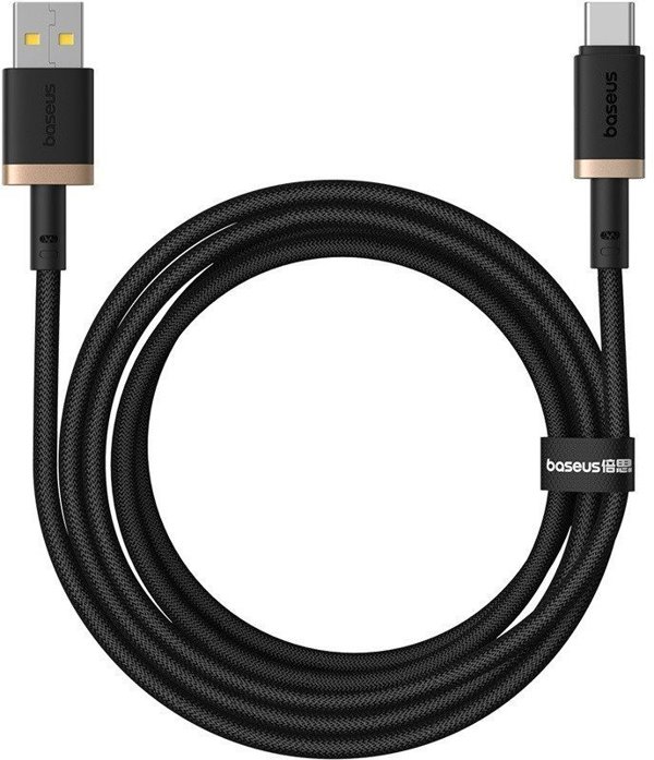 Καλώδιο Baseus Dura USB-Tύπος C 60W 2m (μαύρο-χρυσό)