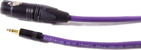 Καλώδιο Melodika Jack 3.5mm - XLR 5m μωβ
